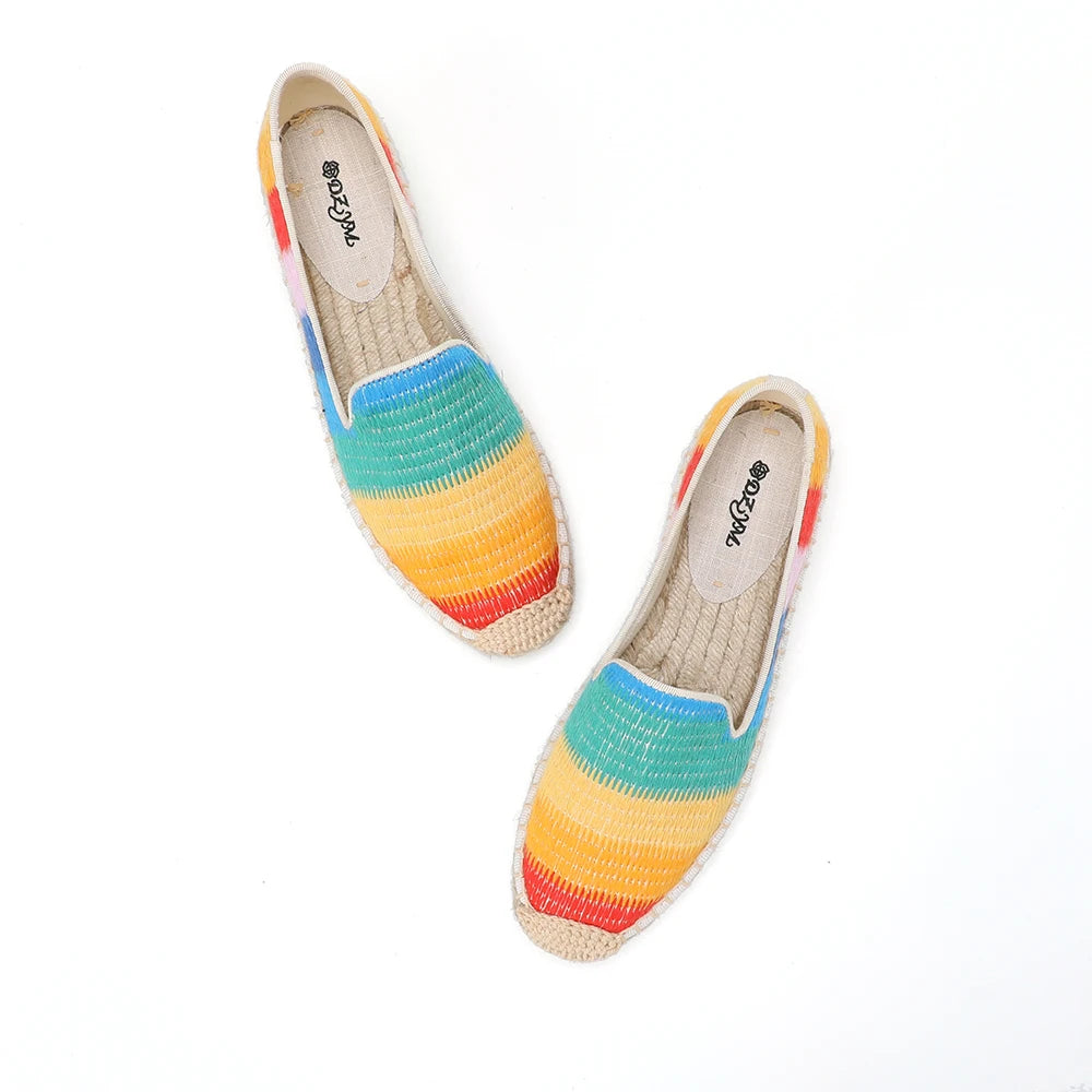 Zapatillas Mujer Sale Ballet Flats Canvas Slip-on Casual Round Toe Sapatos Tienda Soludos Espadrilles Shoes Platform Size