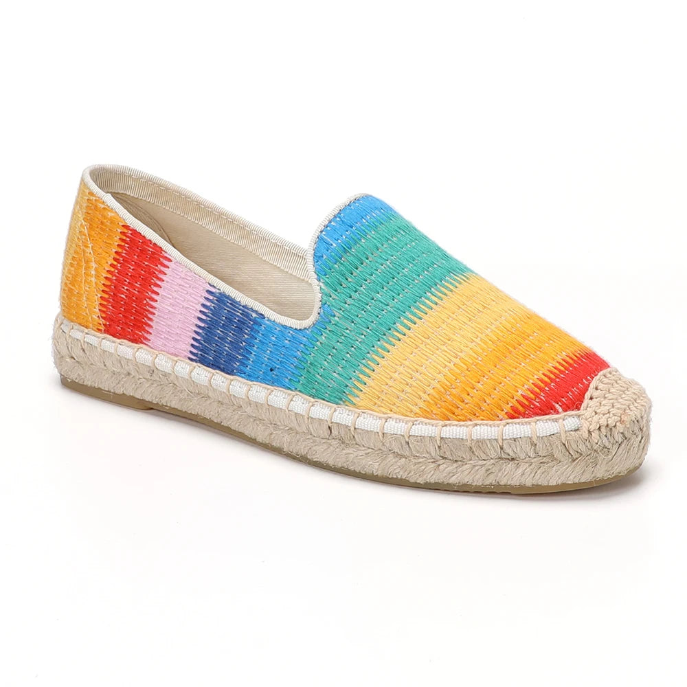 Zapatillas Mujer Sale Ballet Flats Canvas Slip-on Casual Round Toe Sapatos Tienda Soludos Espadrilles Shoes Platform Size