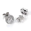 Messi Jewelry  MSE-590 14K White Gold Cushion Diamond Stud Earrings